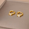 Tiny Zircon Piercing Earrings for Women Stainless Steel Gold Color Hoop Earrings 2023 Trend Wedding Jewelry aretes de mujer