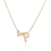 Tiny gold simple necklace letter A- gold color love heart necklace pendant for women girls Best birthday gift jewelry x6