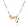 Tiny gold simple necklace letter A- gold color love heart necklace pendant for women girls Best birthday gift jewelry x6