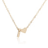 Tiny gold simple necklace letter A- gold color love heart necklace pendant for women girls Best birthday gift jewelry x6