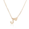 Tiny gold simple necklace letter A- gold color love heart necklace pendant for women girls Best birthday gift jewelry x6
