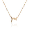 Tiny gold simple necklace letter A- gold color love heart necklace pendant for women girls Best birthday gift jewelry x6