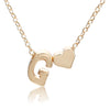 Tiny gold simple necklace letter A- gold color love heart necklace pendant for women girls Best birthday gift jewelry x6