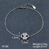 Tisvina 2020 New 925 Sterling Silver Bracelets for women With High quality Cubic Zircon Chain & Link Charm Bracelet jewelry
