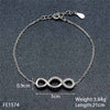Tisvina 2020 New 925 Sterling Silver Bracelets for women With High quality Cubic Zircon Chain & Link Charm Bracelet jewelry