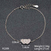 Tisvina 2020 New 925 Sterling Silver Bracelets for women With High quality Cubic Zircon Chain & Link Charm Bracelet jewelry