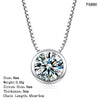 Tisvina 2020 New 925 Sterling Silver Necklaces for women Round Crystal Zircon Pendant Choker Necklace High quality Fine jewelry