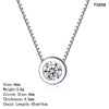 Tisvina 2020 New 925 Sterling Silver Necklaces for women Round Crystal Zircon Pendant Choker Necklace High quality Fine jewelry