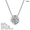 Tisvina 2020 New 925 Sterling Silver Necklaces for women Round Crystal Zircon Pendant Choker Necklace High quality Fine jewelry