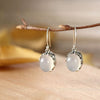 Tisvina 2020 New High Quality Chalcedony Drop Earrings for women Genuine 925 Sterling Silver jewelry Hollow-carved design Retro