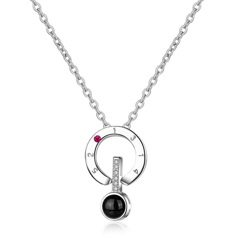 Tisvina 2020 New Rose Gold Silver Necklaces for women jewelry Memory of love Choker Pendant Necklaces 100 languages I love you