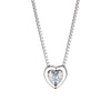Tisvina Heart Zircon Necklace for women 100% Genuine 925 Sterling Silver Choker Chain Pendant Necklaces for mom Fashion jewelry