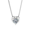 Tisvina Heart Zircon Necklace for women 100% Genuine 925 Sterling Silver Choker Chain Pendant Necklaces for mom Fashion jewelry