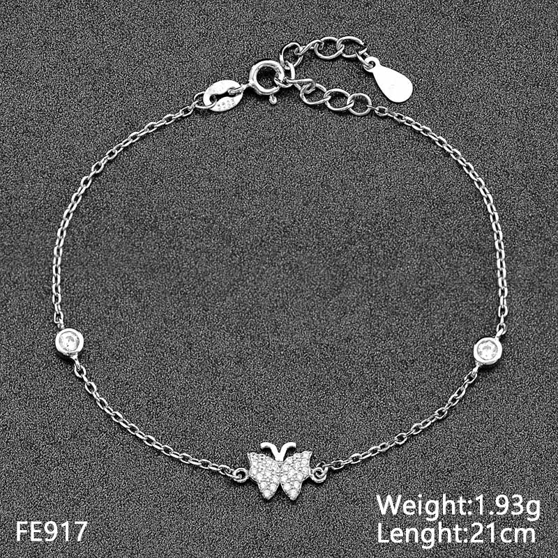 Tisvina New 925 Sterling Silver Women Charms Bracelets Round High quality Cubic Zircons Female Birthd Present Wholesale