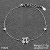 Tisvina New 925 Sterling Silver Women Charms Bracelets Round High quality Cubic Zircons Female Birthd Present Wholesale