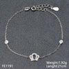 Tisvina New 925 Sterling Silver Women Charms Bracelets Round High quality Cubic Zircons Female Birthd Present Wholesale