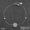 Tisvina New 925 Sterling Silver Women Charms Bracelets Round High quality Cubic Zircons Female Birthd Present Wholesale