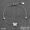Tisvina New 925 Sterling Silver Women Charms Bracelets Round High quality Cubic Zircons Female Birthd Present Wholesale