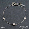 Tisvina New 925 Sterling Silver Women Charms Bracelets Round High quality Cubic Zircons Female Birthd Present Wholesale
