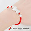 Tisvina New 999 pure silver Chinese brave troops Bracelets for Men and women Mythical wild animal Bracelet hand making jewelry