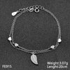 Tisvina New Fine Charms Women Bracelets Real 925 Sterling Silver High quality Cubic Zircon Female Bracelet jewelry Best Selling