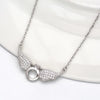 Tisvina New Wing Chain Necklace for women 925 Sterling Silver With High quality Cubic Zircon Lady Choker Pendant Necklaces