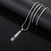 Titanium Loud Portable Necklace Whistle for Emergency Survival Outdoor Hiking Camping Hip Hop Jewelry Punk Harajuku