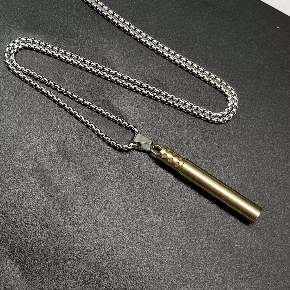 Titanium Loud Portable Necklace Whistle for Emergency Survival Outdoor Hiking Camping Hip Hop Jewelry Punk Harajuku