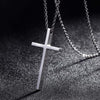 Titanium Steel Cross Pendant Necklace For Men Women Minimalist Jewelry Male Female Prayer Necklaces Chokers Gift