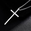 Titanium Steel Cross Pendant Necklace For Men Women Minimalist Jewelry Male Female Prayer Necklaces Chokers Gift
