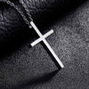 Titanium Steel Cross Pendant Necklace For Men Women Minimalist Jewelry Male Female Prayer Necklaces Chokers Gift