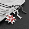 Titanium Steel Russia USSR Soviet Union Necklace Sickle Hammer Hipster Pendant Necklace Gift 55cm