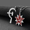 Titanium Steel Russia USSR Soviet Union Necklace Sickle Hammer Hipster Pendant Necklace Gift 55cm