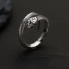 Titanium Steel Snake Head Open Ring Vintage Men's and Women's Domineering Punk Hip Hop Rock Jewelry Ring Gift