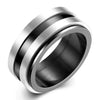 Titanium Steel Spinner Ring for Men Jewelry Vintage Black Ring Men Punk aneis Jewelry 2020 Fashion anel masculino Hot Spinner