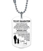 To My Son From Mom Dog Tag Military Necklaces for Men Women Birthday Christmas Graduation Gifts Father Daughter Necklace