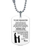 To My Son From Mom Dog Tag Military Necklaces for Men Women Birthday Christmas Graduation Gifts Father Daughter Necklace