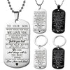 To Our Son/daughter From Mom and Dad Dog Tag Necklaces Personalized Birthday/Graduation Gifts for Boy Military Bootcamp Jewelry