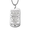To Our Son/daughter From Mom and Dad Dog Tag Necklaces Personalized Birthday/Graduation Gifts for Boy Military Bootcamp Jewelry
