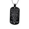 To Our Son/daughter From Mom and Dad Dog Tag Necklaces Personalized Birthday/Graduation Gifts for Boy Military Bootcamp Jewelry