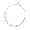 Tocona 1pcs/sets Charming Pearl Stone Chocker Necklace Gold Chain Alloy Metal Wedding Party Jewelry Gift Accessories 8891