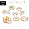Tocona 8pcs/sets Hollow Out Rings for Women Men Charms Clear Crystal Stone Gold Chain Rings Bohemian Jewelry Accessories Anillo