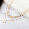 Tocona Bohemia Summer Shell Natural Stone Pendant Necklace for Women Gold Color Chain Chockers Minimalist Jewelry  2356