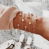 Tocona Bohemian Natural Stone Bead Bracelet Set for Women  Gold Bracelets Female Gothic Indian Jewelry Accessories