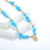 Tocona Bohemian Natural Stone Neckalce for Women Charms Beach Sea Gold Shell Pendant Chain Chockers Summer Jewelry D05503