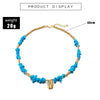 Tocona Bohemian Natural Stone Neckalce for Women Charms Beach Sea Gold Shell Pendant Chain Chockers Summer Jewelry D05503