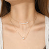 Tocona Factory Price Gold Color Necklace Women Ladies White Pearl Multi-layer Chain Choker Jewelry AccessoriesC07108