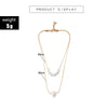Tocona Factory Price Gold Color Necklace Women Ladies White Pearl Multi-layer Chain Choker Jewelry AccessoriesC07108