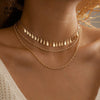 Tocona Punk Leaf Tassel Chain Choker Necklace 2022 Trendy Multilayer Gold Alloy Metal for Women Bohemain Jewelry Gift 15199