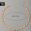Tocona Punk Metal Chains Choker Necklace for Women Men Gold Color Alloy Hip Hop Clavicle Chain Jewelry Party 18187